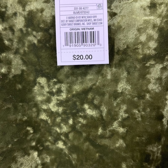 Wild Fable Crushed Velvet Green Mini Dress‎ NWT - Picture 2 of 9